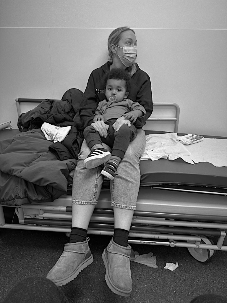 At Kingston Hospital A&E sick with COVID