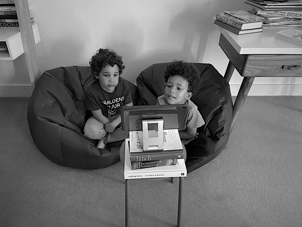 (R-L) Noah and his brother Luca