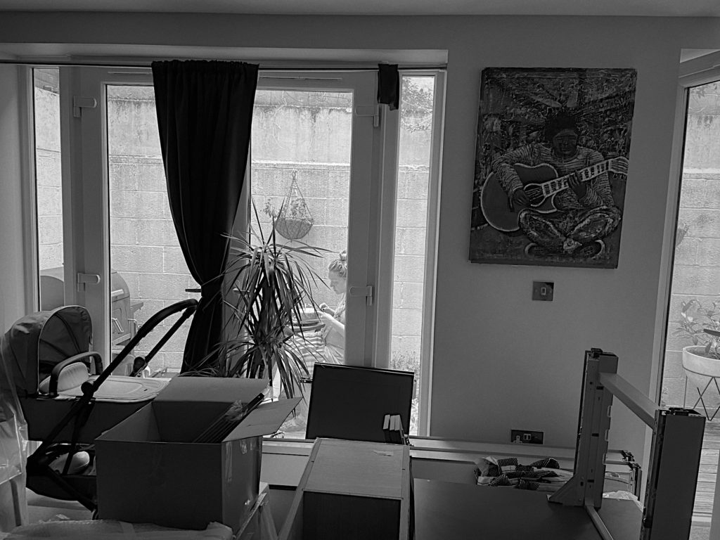 Liza having breakfast