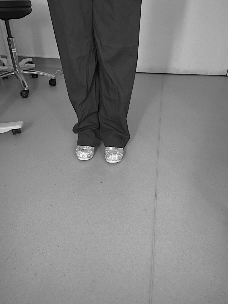 Jane's cool sky blue shoes