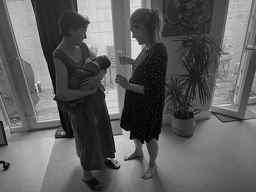 You, your mother and grandmother shortly after the bath