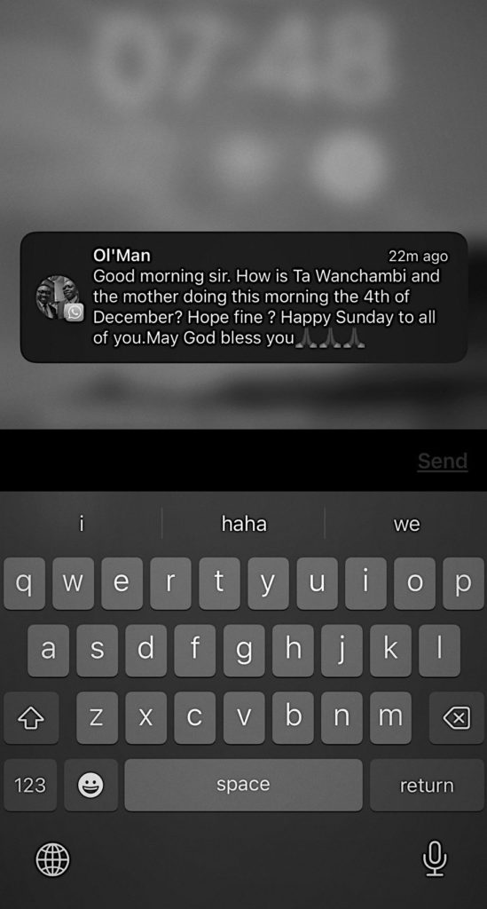 Message from the Ol'Man