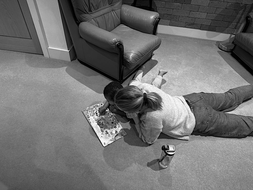 Reading with mama