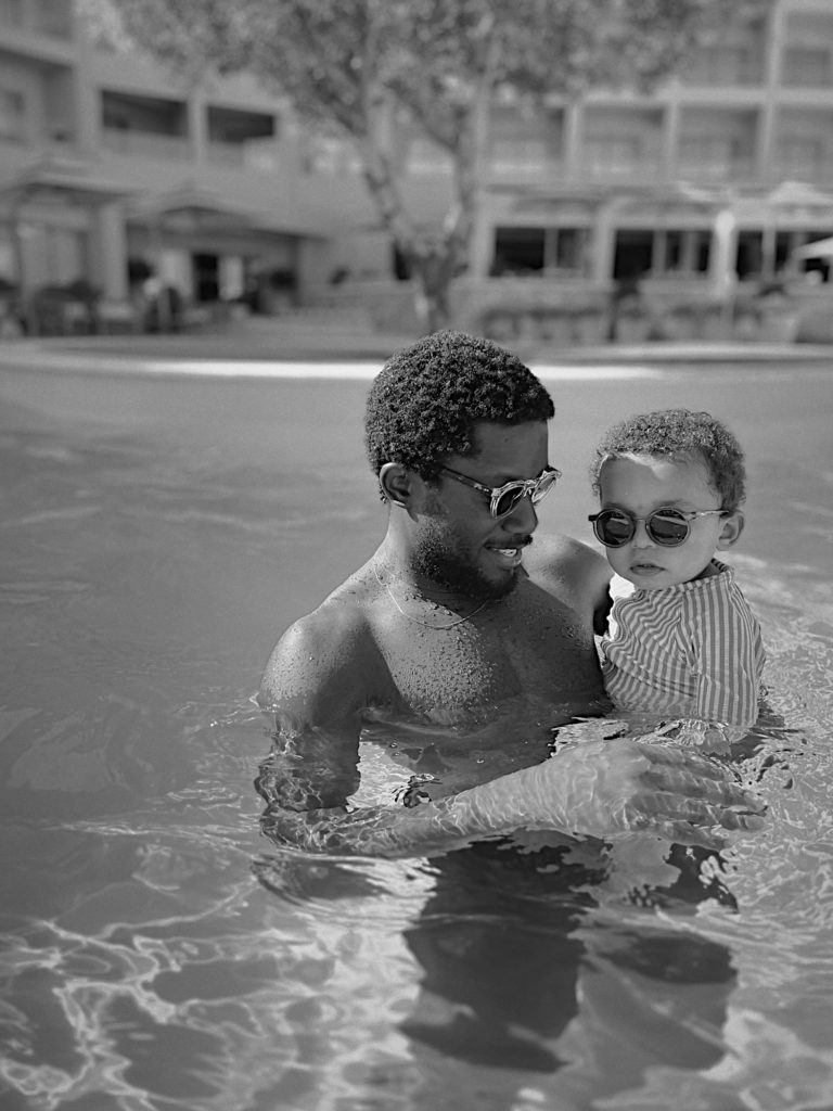 Hanging it out in the pool