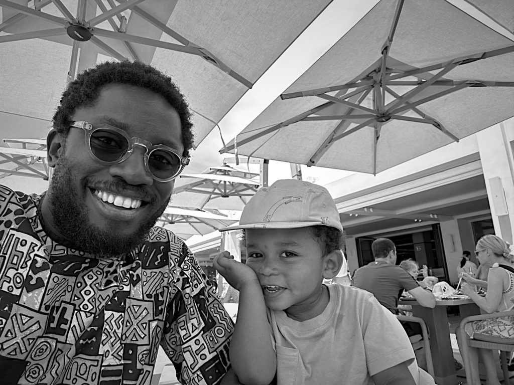 With dad