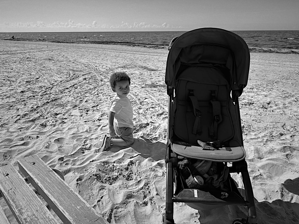 Sun and sand basking