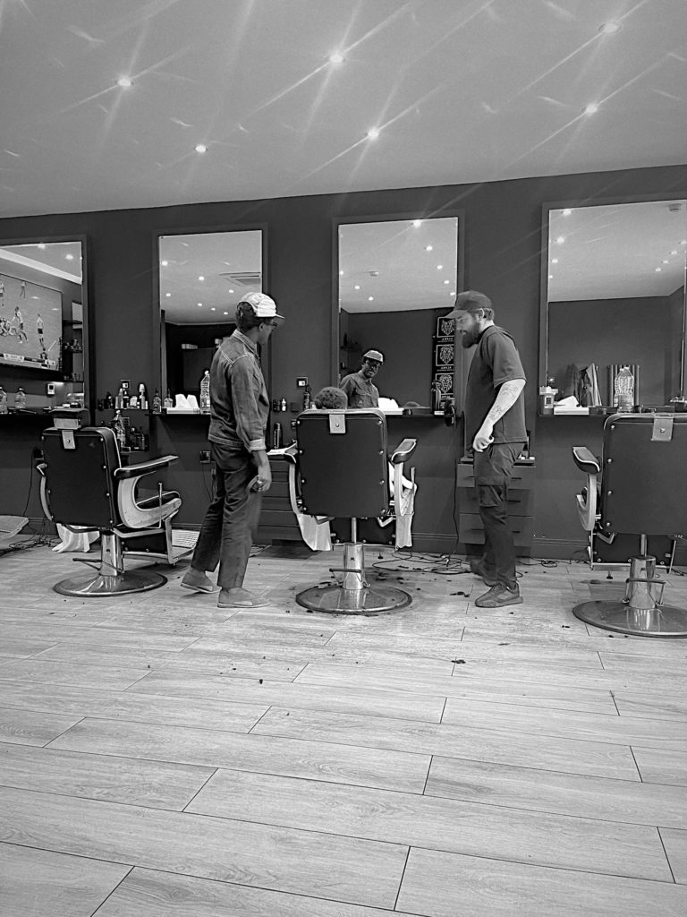 At the barber's